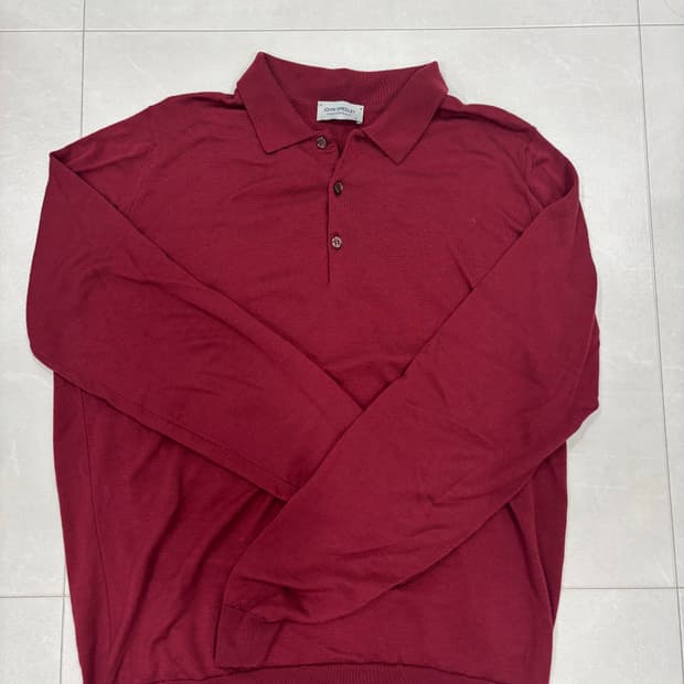 [XL] 존스메들리 버건디 카라 니트