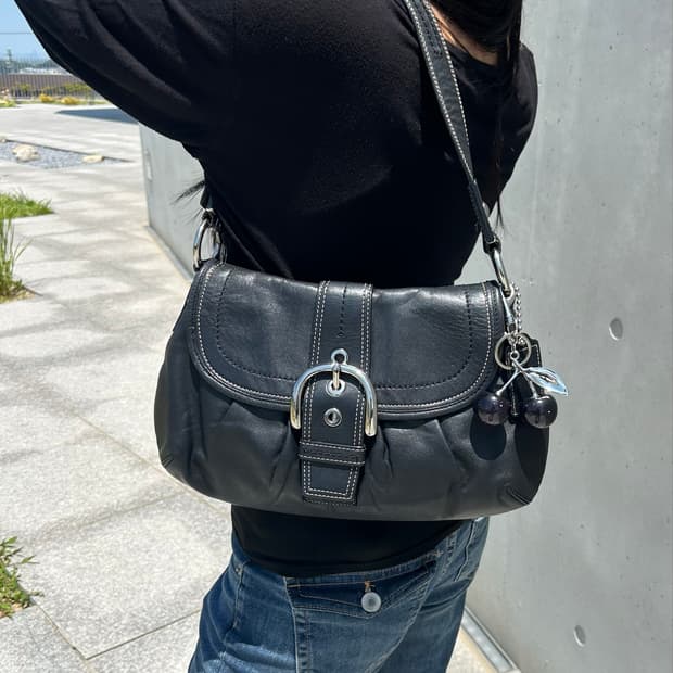 추천🖤)) 코치 블랙 레더 숄더백