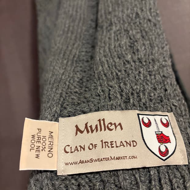 Mullen Clan of Ireland 메리노 울 머플러