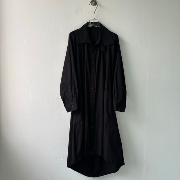 요지야마모토 하이넥 코트 