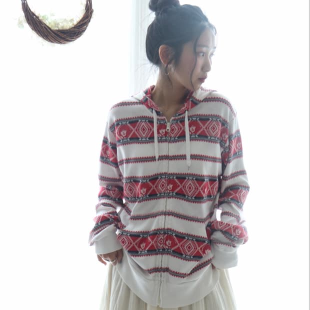 [Hysteric Glamour]Nordic Jacquard Hoodie