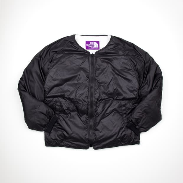 purple label 퍼텍스 리버시블 다운 가디건 블랙