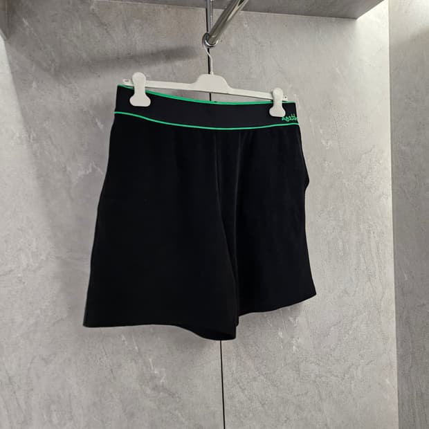 보테가베네타 로고 웨이스트밴드 스윔 쇼츠 블랙