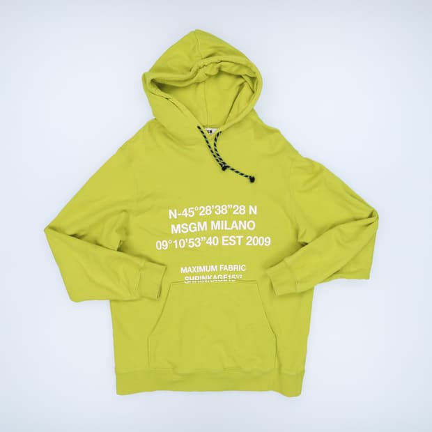 [M] MSGM 오버핏 후드티셔츠 0119H1