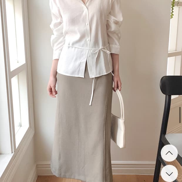 슬로우앤드 키밍라인포인트롱스커트M