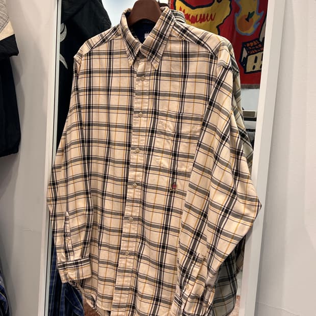 90s Tommy Hilfiger 타미힐피거 체크 셔츠