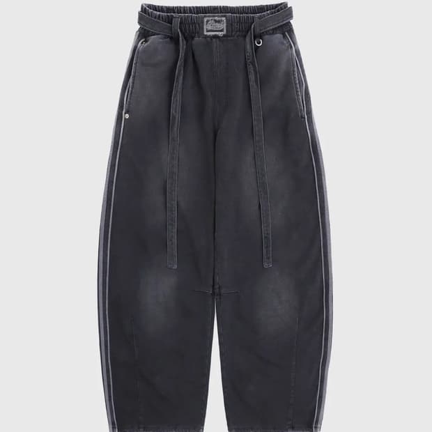 빌리 워시드 데님 스웻팬츠