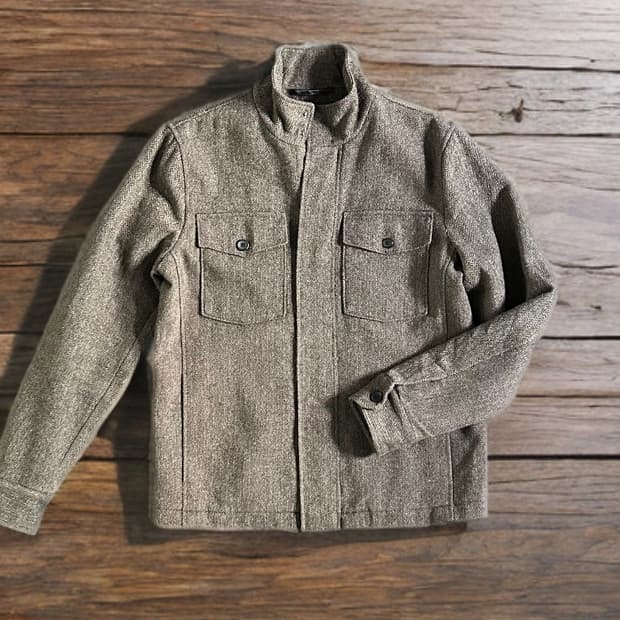 바나나리퍼블릭 헤링본 울 CPO 자켓