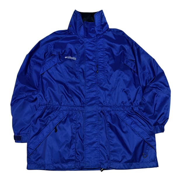 일본판)컬럼비아 90s 올드스쿨 딥블루 투웨이 바람막이 자켓