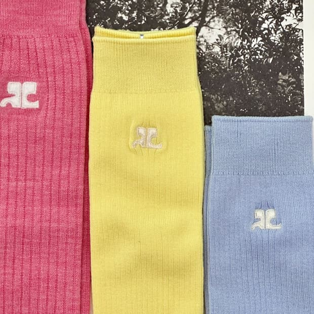 [새상품] courreges / 꾸레쥬 양말 (핑크 / 옐로우 / 스카이
