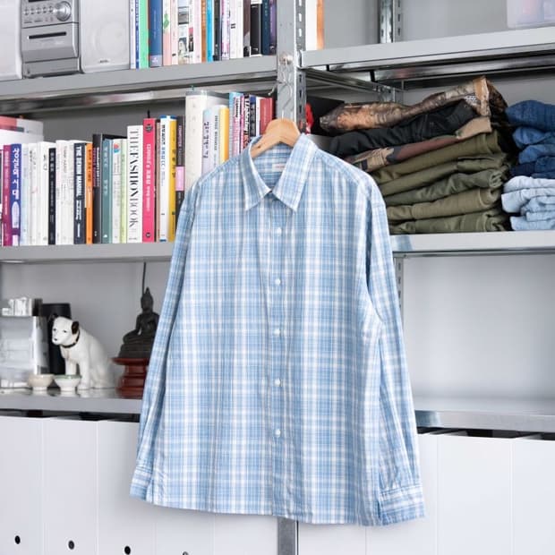 에브리원(everyworn) 에브리데이 오버사이즈 셔츠 라이트 블루