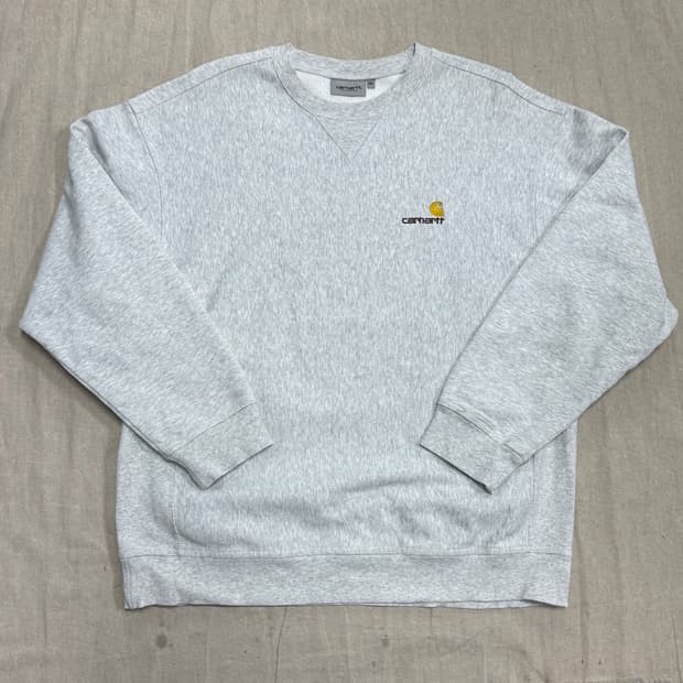 칼하트 에쉬헤더 오트밀 자수 맨투맨 XXL