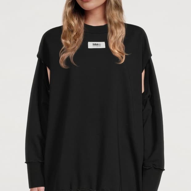 [21FW] MM6 메종 마르지엘라 리버스 인사이드 아웃 맨투맨 (S)