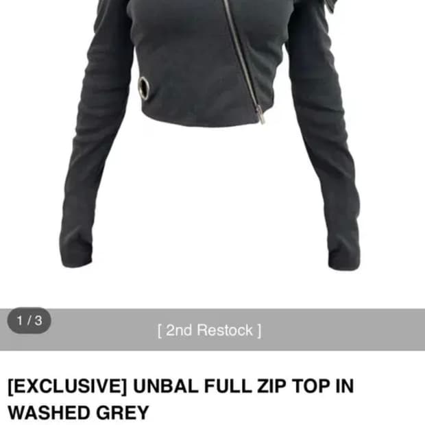 Kimyo unbal full zip top