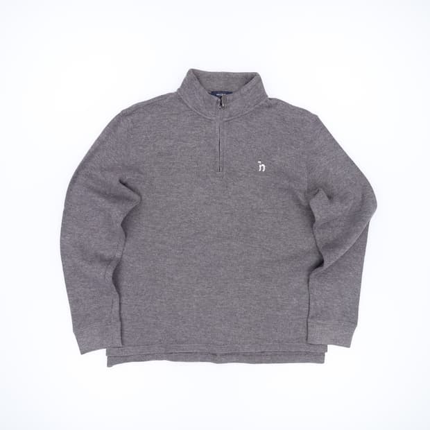 110 헤지스 남성 반집업 맨투맨 진회색 4255