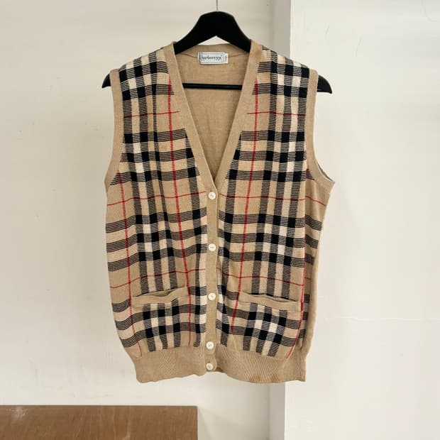 버버리 노바 체크 니트 베스트
