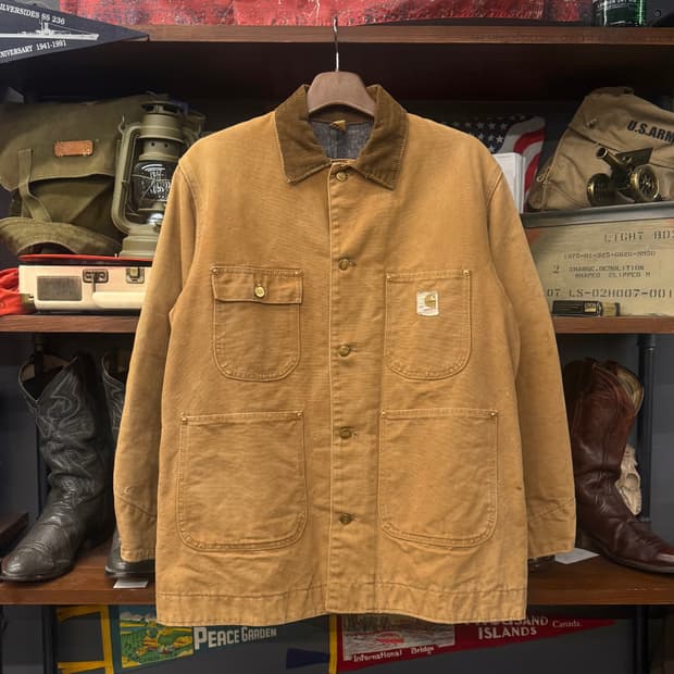70s Carhartt 칼하트 워크 초어 자켓 / 포켓 코듀로이 카라