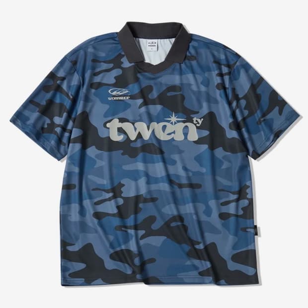 트래블 트웬티 카모 져지 반팔티 블루