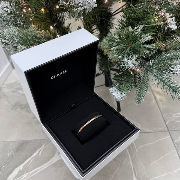 샤넬 코코크러쉬 브레이슬릿 퀼팅 팔찌 베이지 골드 J12324