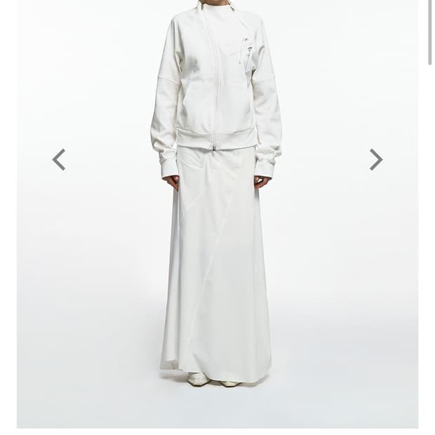 nache zip detail track jersey white