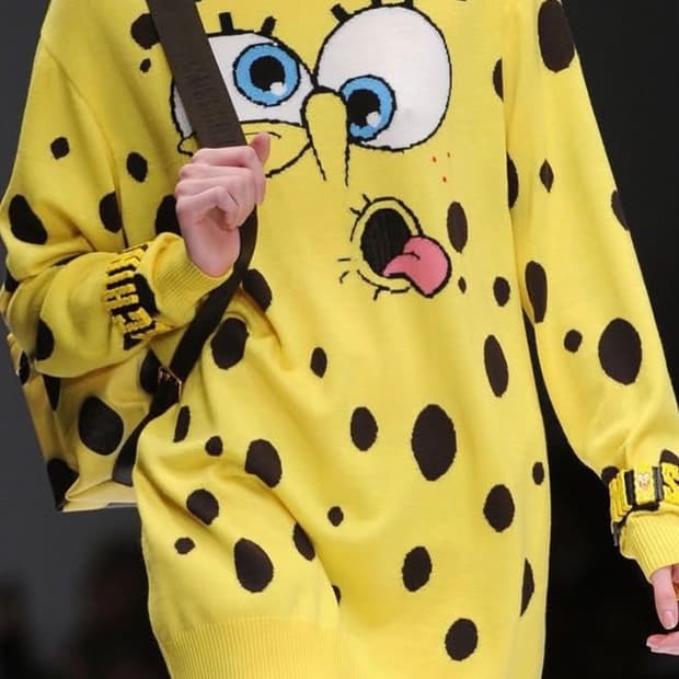 모스키노x제레미스캇 Spongebob leather bracelet