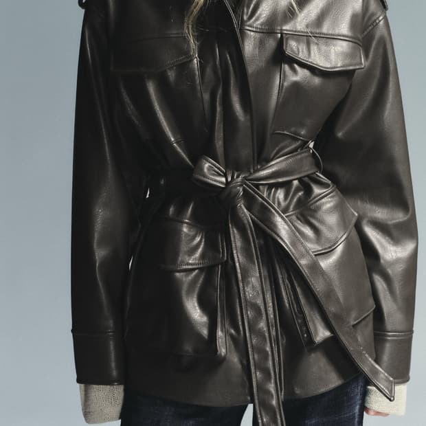 자라 에코레더 포켓 자켓 새상품 (정가109900)