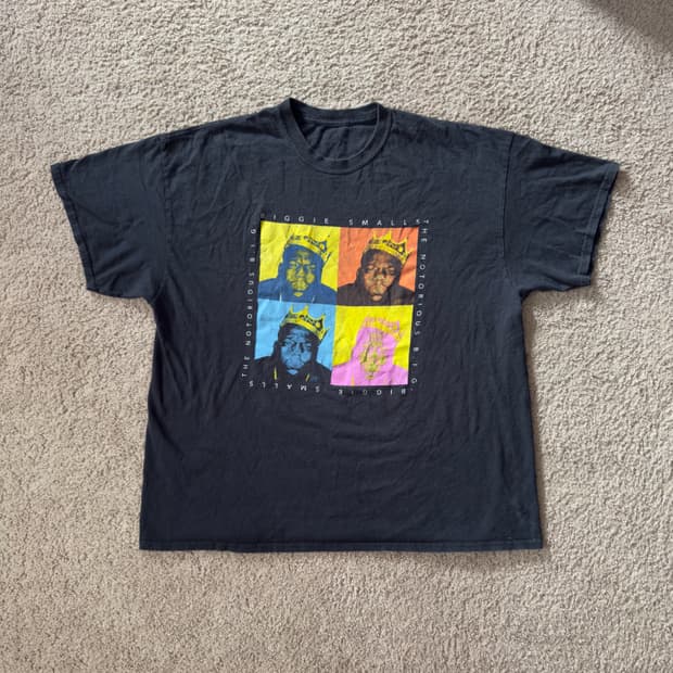 빈티지 Notorious B.I.G. 비기 스몰스 티셔츠