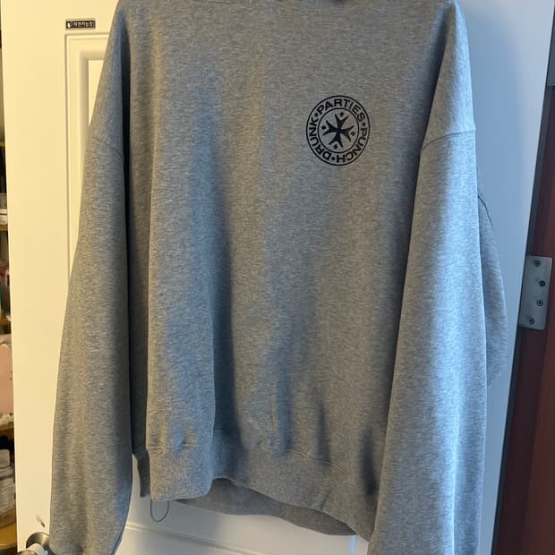 펀치드렁크파티즈 후드티 멜란지그레이 1사이즈