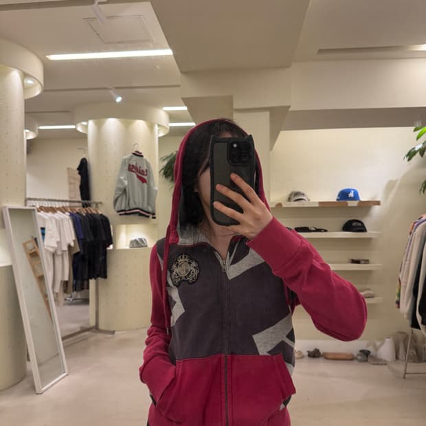 ASK Y2K 빈티지 디테일 후드 집업 U6