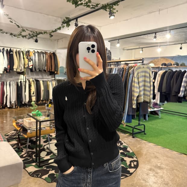 폴로 랄프로렌 꽈배기 니트 가디건