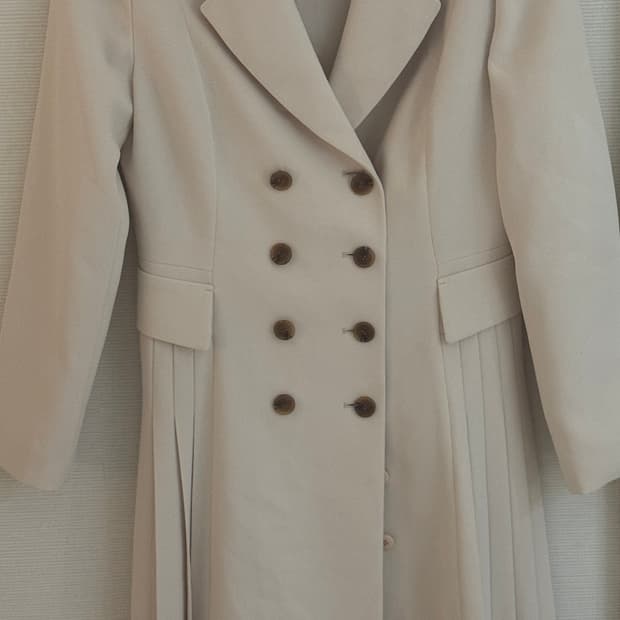 온앤온 여성용 사이드 플리츠 더블 버튼 원피스