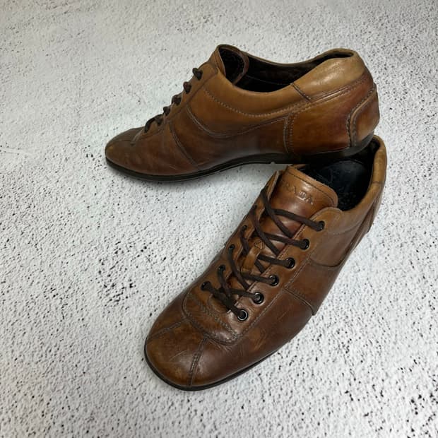 00s Prada Sport Leather Driving Shoes