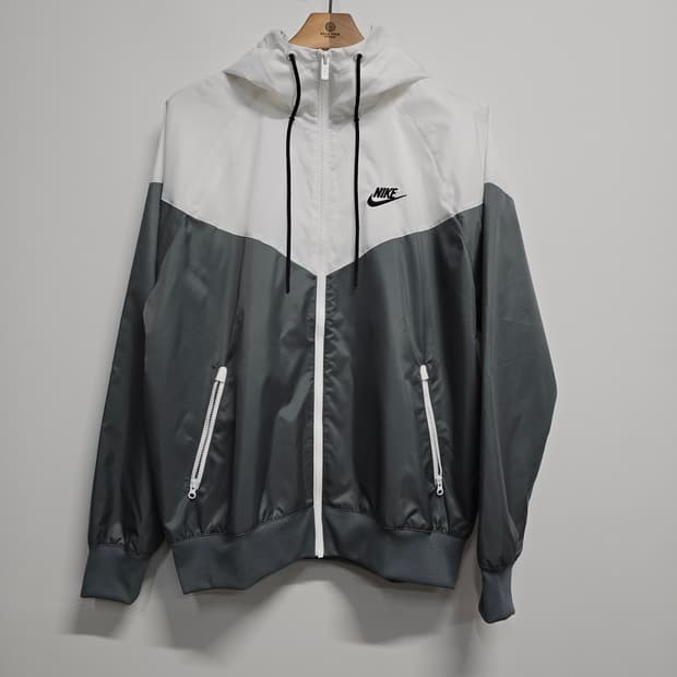 나이키 우븐 윈드러너 후디 바람막이 자켓 화이트/그레이