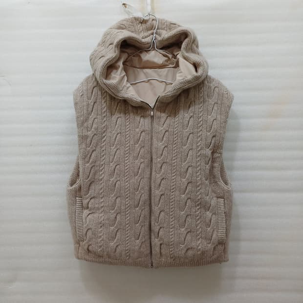 더캐시미어 순 캐시미어 구스 다운 패딩 조끼 여성 사랑봉봉