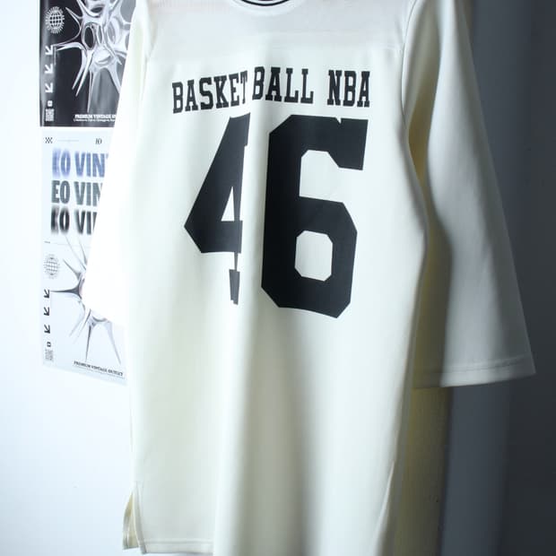 W(S-L) NBA 엔비에이 반팔 티셔츠 7부 농구 화이트-H30435