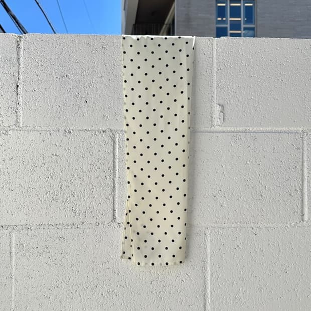 Mini dot scarf / ivory