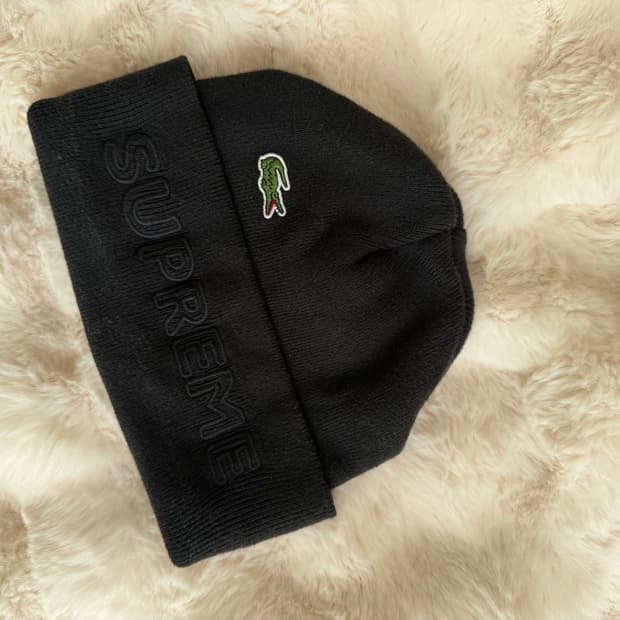 슈프림 라코스테 한정판 비니