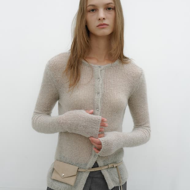 로우타이드 알파카 핸드워머 니트