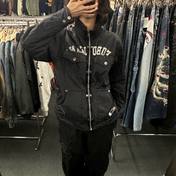 L)FUBU 후부 빈티지 블랙 퀼팅 자켓