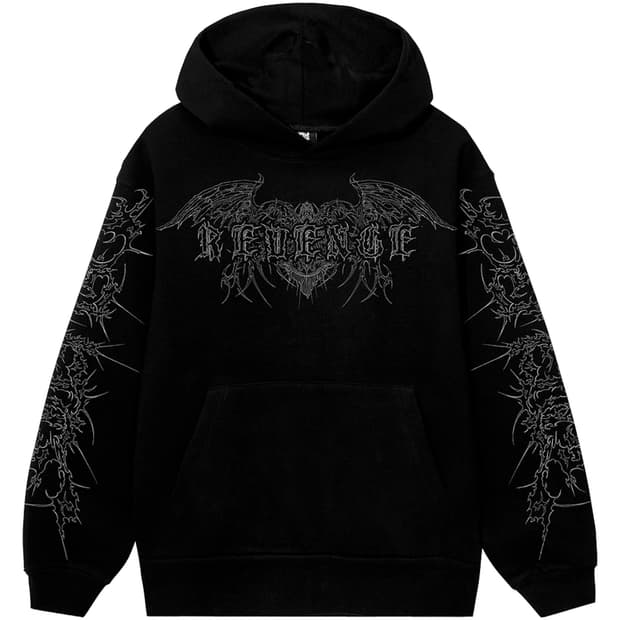 REVENGE CRUCIFORM HOODIE BLACK