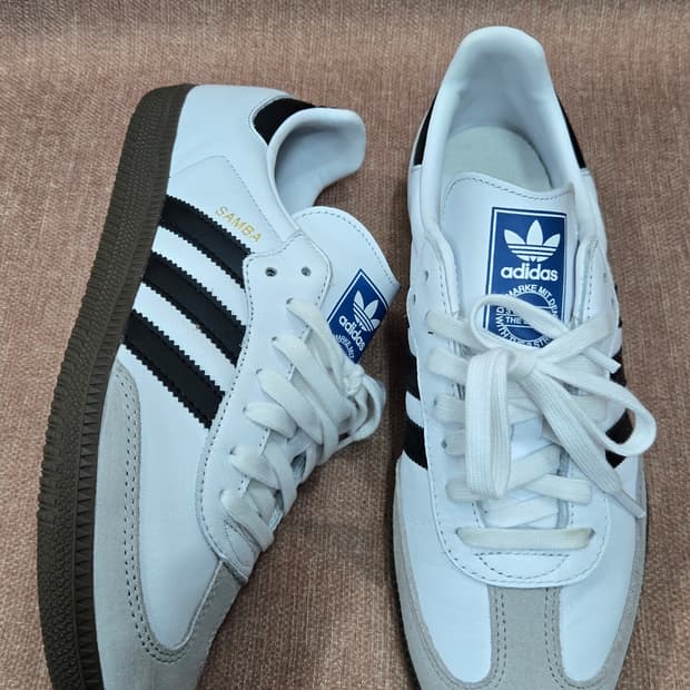 아디다스 미착용 265mm-삼바 OG 화이트 블랙  