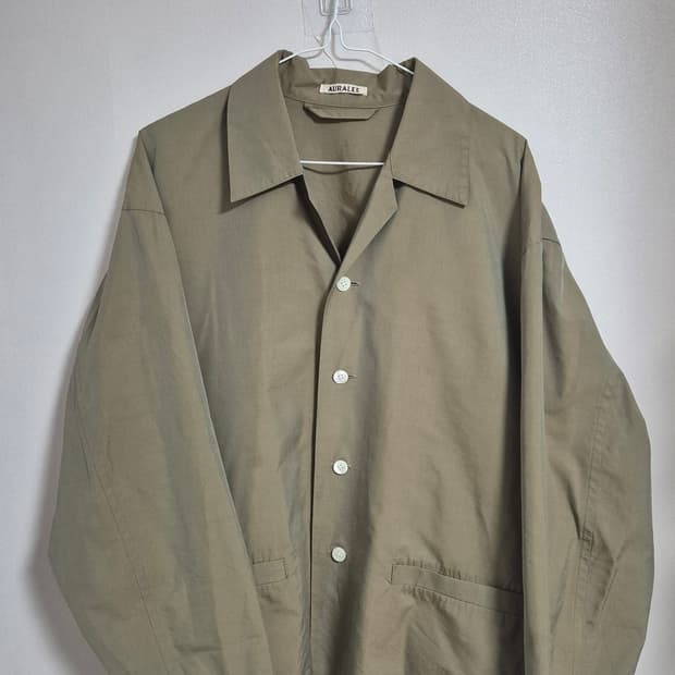 오라리 17ss FINX SILK CHAMBRAY 셔츠 자켓