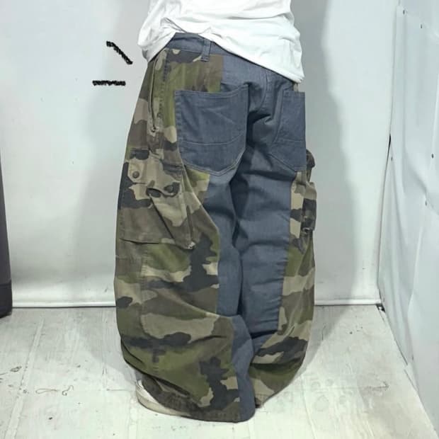디엠빈티지 카모 두붙바 와이드팬츠