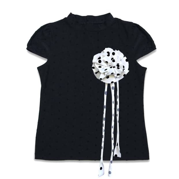Black Dot Puff top