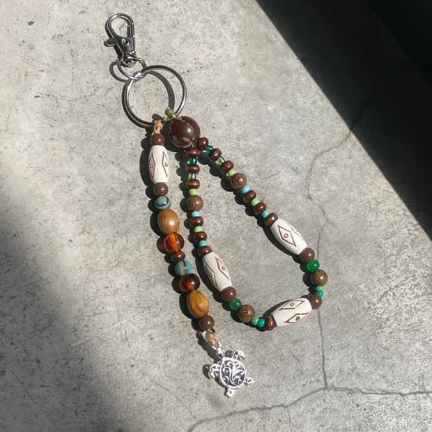 핸드메이드 비즈 키링 