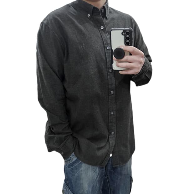 105 헤지스 카키 옥스포드 셔츠