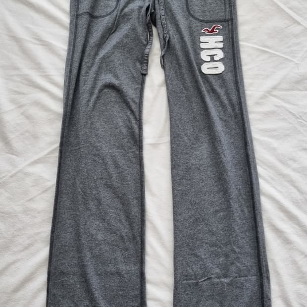 빈티지 y2k 00s 갸루 홀리스터 그레이 로우라이즈 팬츠