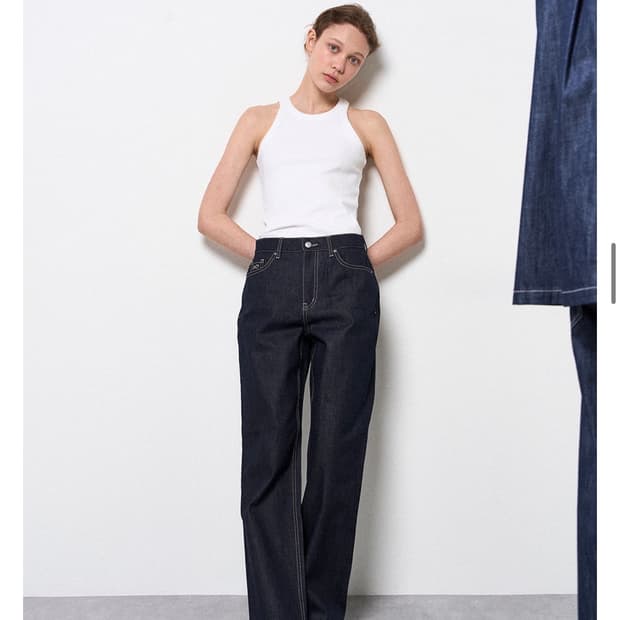 플랙 논페이드 스트레이트 데님 27