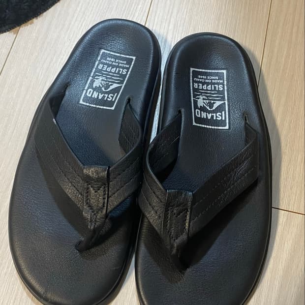 아일랜드 슬리퍼 클래식 레더 블랙 6사이즈