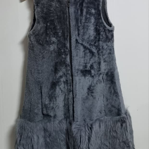 XS (44) DROME 드로메 이태리 카키그레이 양가죽 베스트